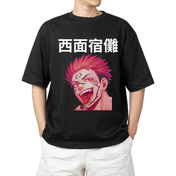 Ryomen Sukuna T-Shirt: Bold, Fearsome, and Fashionable Oversized Design