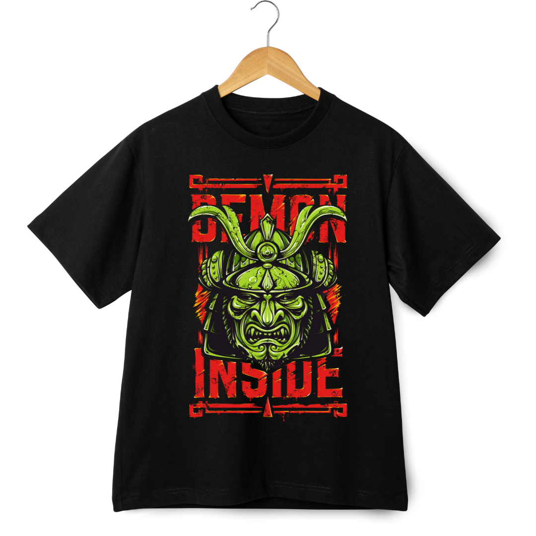 Anime T-Shirt Demon Slayer: Conquer with the Demon Inside Oversized Look