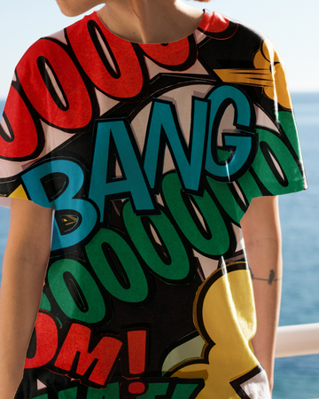 Big Boom All Over Print Oversized T-shirt