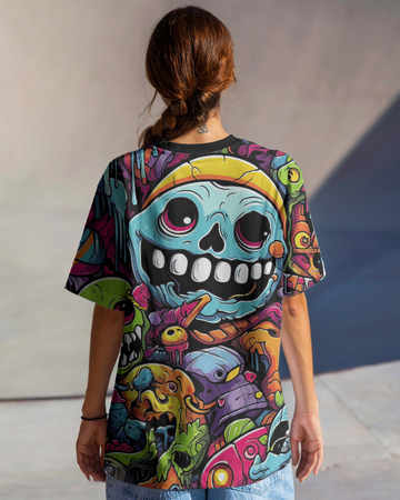 Zombie All Over Print Oversized T-shirt