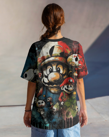 Mario All Over Print Oversized T-shirt