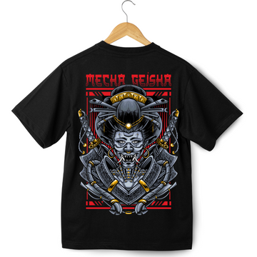 Oversized T-Shirt Anime: Mecha Geisha Style for Bold Fashion