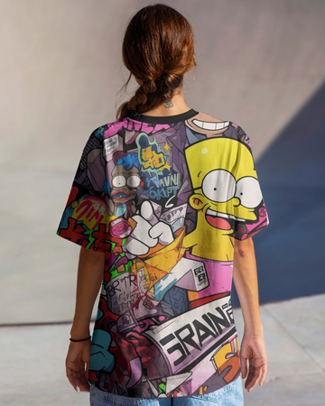 Simpsons All Over Print Oversized T-shirt