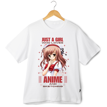 A Girl Who Loves T-Shirt With Anime