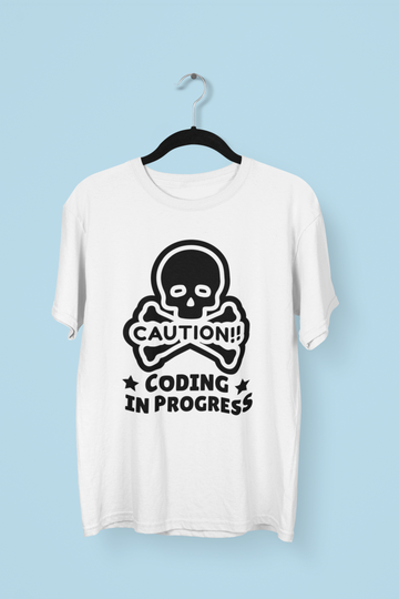 Caution Coding In Progress Programmer T-shirt