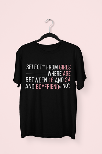 Girls Between 18 to 24 Programmer T-shirt