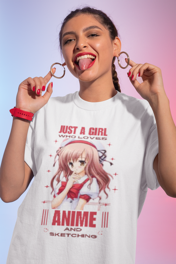 A Girl Who Loves T-Shirt With Anime